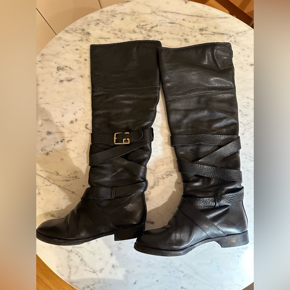 Chloe Black Leather Prince Boots